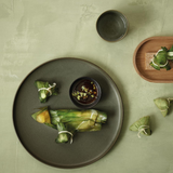 VEYUNA Dinnerware Set 18-Piece – Nori Ceramic Plates & Bowls for Dining