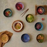 VEYUNA Poké Bowl Set – Glazed Ceramic Bowls for Healthy Dining