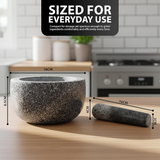 VEYUNA Granite Mortar & Pestle 16cm – Heavy-Duty Grinder for Food Prep