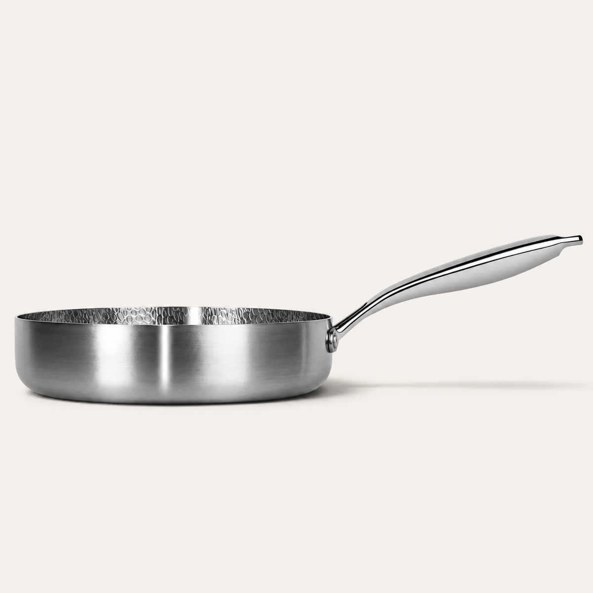 VEYUNA Titanium Hammered Deep Pan 20cm - Durable Food Prep Cookware