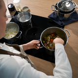 VEYUNA Cookware Set – 5-Piece Stainless Steel with Glass Lids for Food Prep