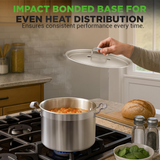 VEYUNA 7L Stainless Steel Stock Pot - 18/8 Food Grade, Meal Prep, Induction
