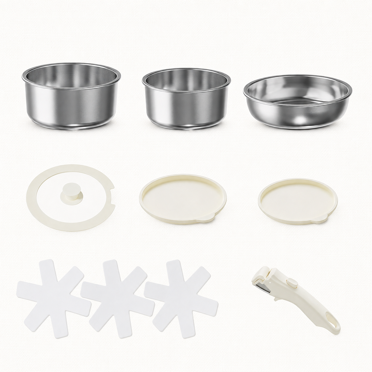 VEYUNA Cookware Set – 10-Piece Stainless Steel Nonstick Set for Food Prep