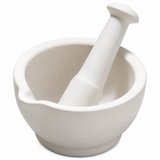 VEYUNA Stoneware Mortar & Pestle – Compact Grinder for Food & Treat Prep