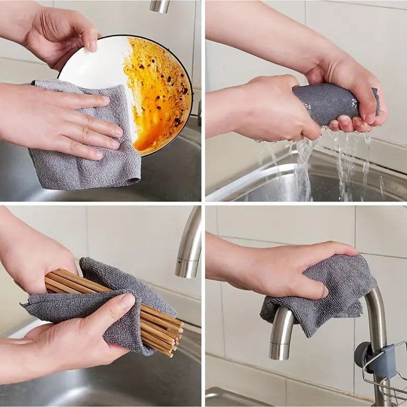 VEYUNA Microfiber Cleaning Cloth Roll – 50 Reusable Kitchen Wipes