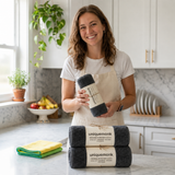 VEYUNA Microfiber Cleaning Cloth Roll – 50 Reusable Kitchen Wipes