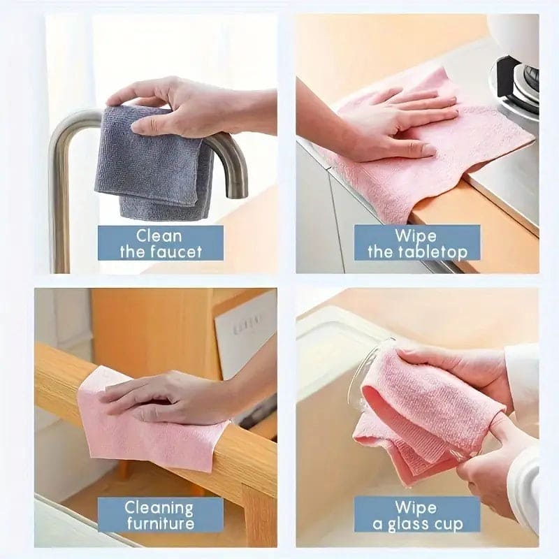 VEYUNA Microfiber Cleaning Cloth Roll – 50 Reusable Kitchen Wipes