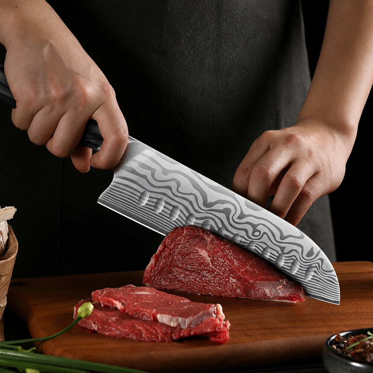 VEYUNA Santoku Knife – 7-Inch Japanese Powder Steel Food Prep Knife