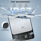 VEYUNA Digital Kitchen Scale – 10kg Waterproof 0.1g Precision for Food Prep