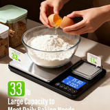 VEYUNA Dual Platform Kitchen Scale – 33 lb High Precision Scale for Food Prep