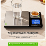 VEYUNA Dual Platform Kitchen Scale – 33 lb High Precision Scale for Food Prep