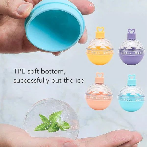 VEYUNA Silicone Ice Ball Maker, Soft TPE Mold for Treats & Cooling Hydration