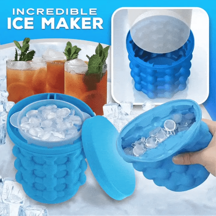 VEYUNA Portable Ice Cube Maker, Silicone Freezer Mold for Treats & Cooling Hydration