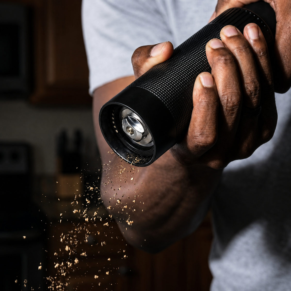 VEYUNA Pepper Mill – Adjustable Seasoning Grinder for Fresh Food Preparation