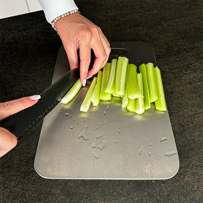VEYUNA Cutting Board – 316 Stainless Steel Antibacterial Food Prep Surface