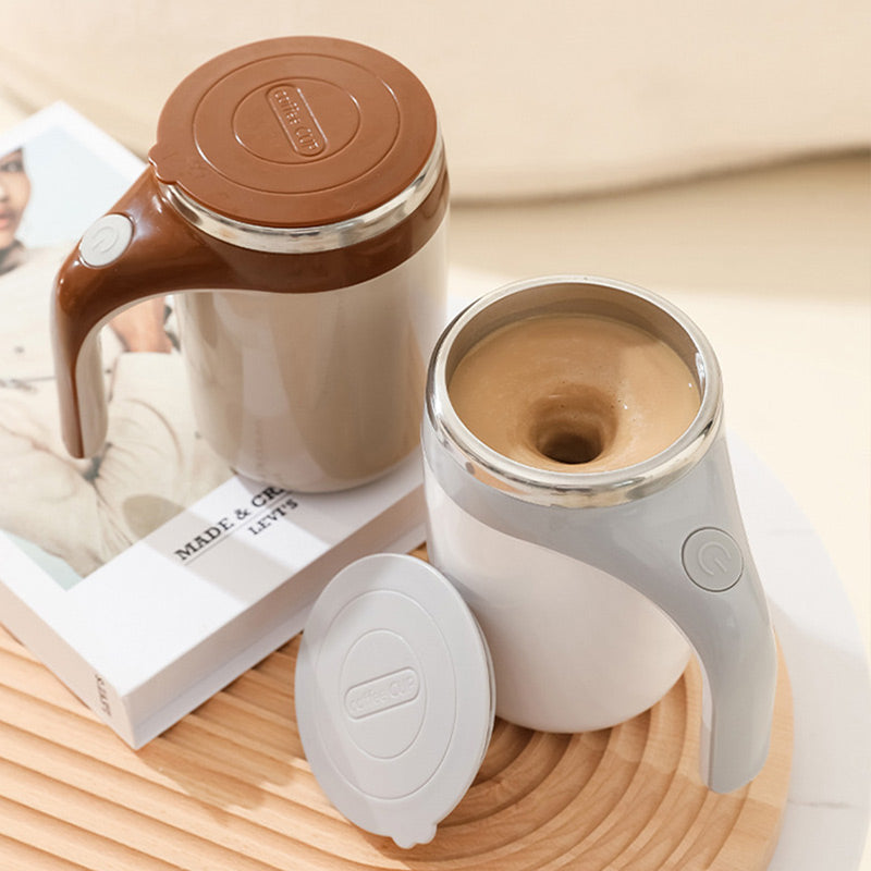 VEYUNA Self-Stirring Coffee Mug - Magnetic Mixing Cup with Lid for Kitchen & Kitchen Use