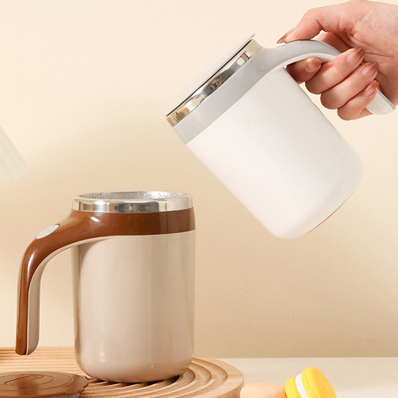 VEYUNA Self-Stirring Coffee Mug - Magnetic Mixing Cup with Lid for Kitchen & Kitchen Use