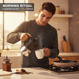 VEYUNA Moka Pot – 300ml Aluminium Stovetop Coffee Maker for Kitchen Kitchens