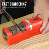 VEYUNA Automatic Knife Sharpener – One-Pull Blade Sharpener for Food Prep Knives