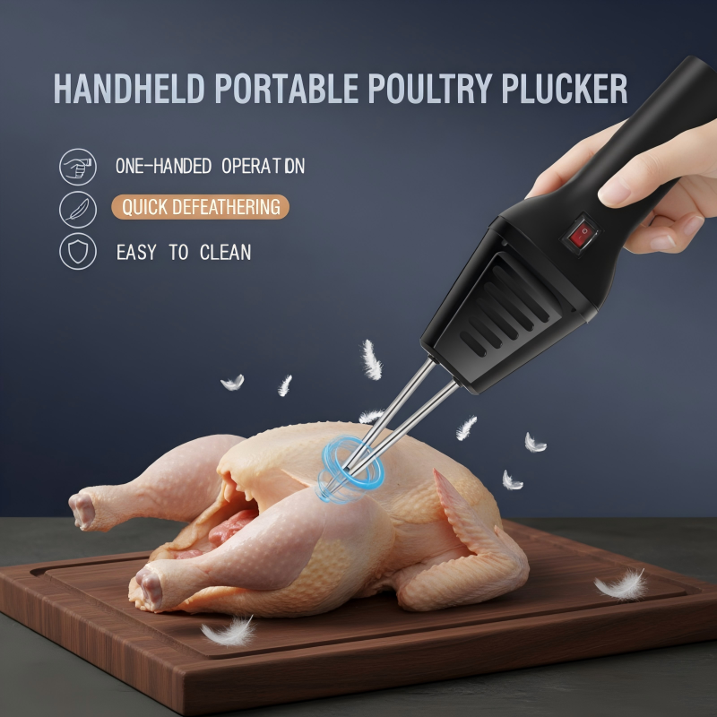 VEYUNA Electric Poultry Plucker – Portable Chicken Feather Remover for Food Prep