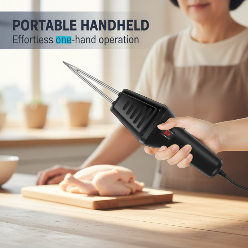 VEYUNA Electric Poultry Plucker – Portable Chicken Feather Remover for Food Prep
