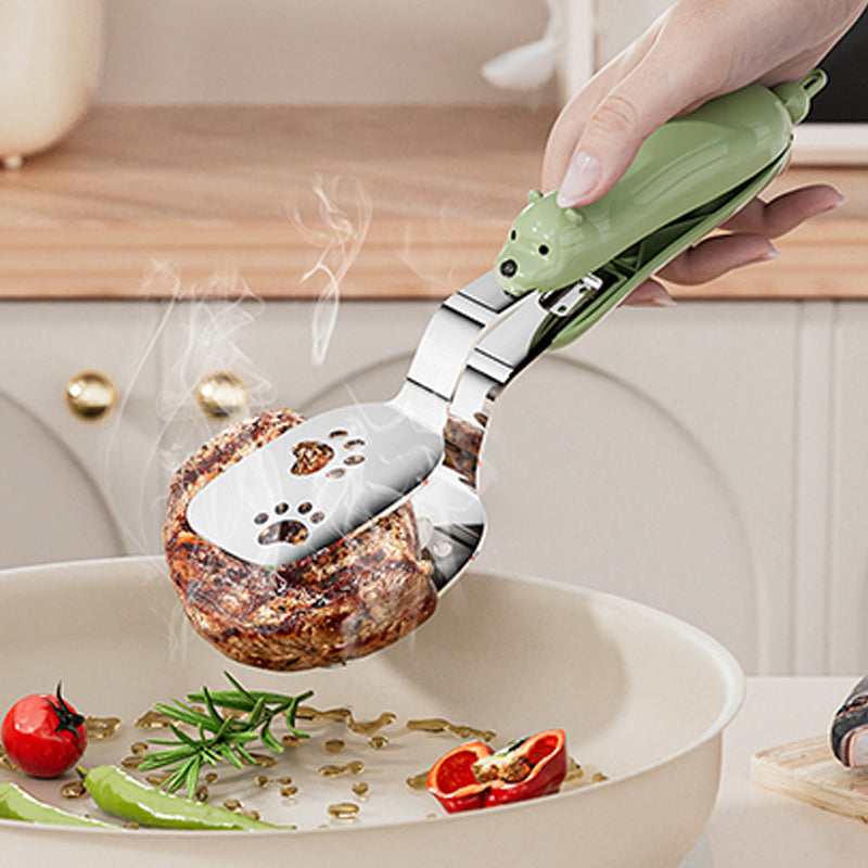 VEYUNA Kitchen Tongs & Spatula Set - Non-Slip Cooking Utensil with Secure Grip