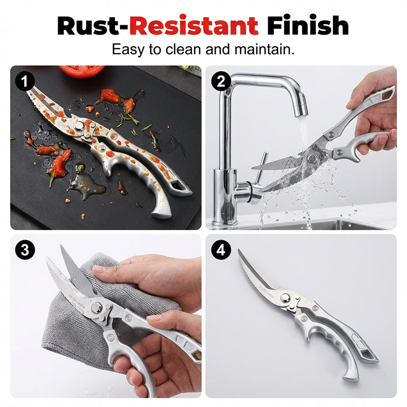 VEYUNA Multifunctional Kitchen & Kitchen Scissors – Heavy-Duty Stainless Steel