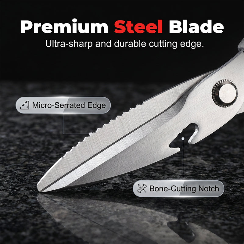 VEYUNA Multifunctional Kitchen & Kitchen Scissors – Heavy-Duty Stainless Steel