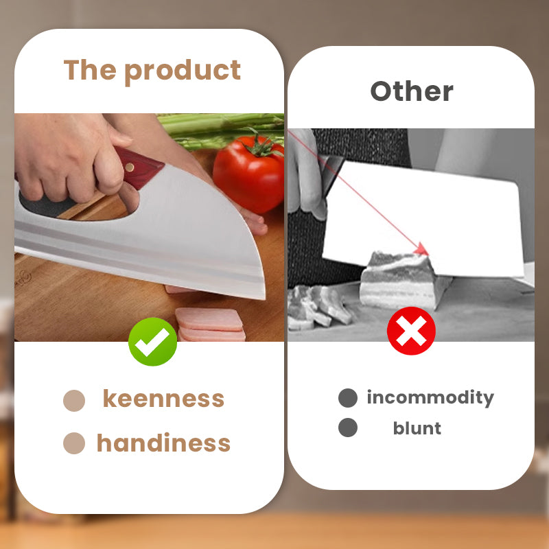 VEYUNA Cleaver Knife – Lightweight Ergonomic Food Prep Blade for Meat & Vegetables