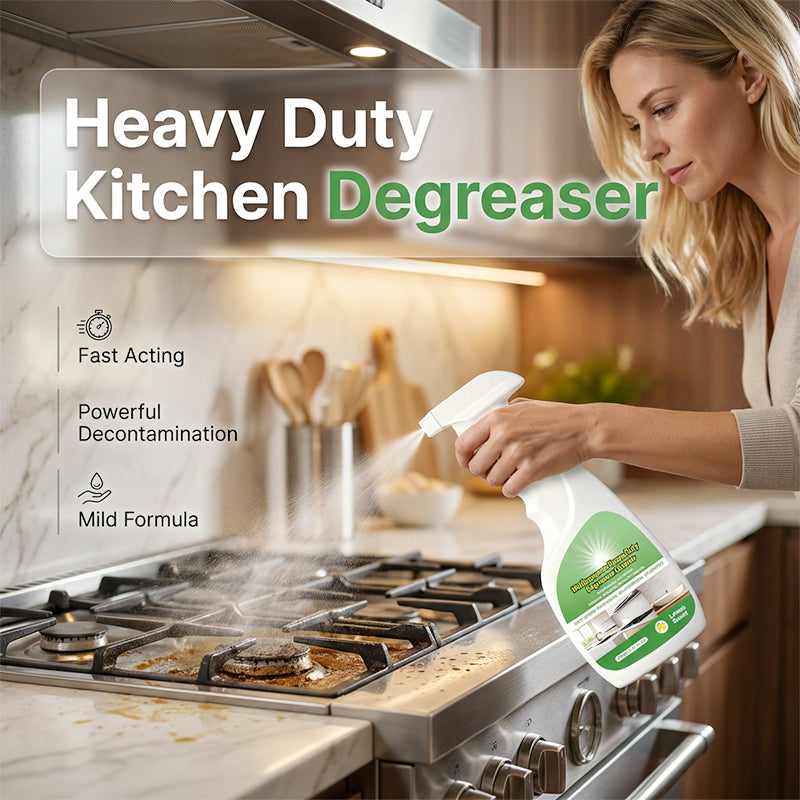 VEYUNA Heavy-Duty Degreaser Spray - Fresh Kitchen Cleaner for Grease & Food Prep Surfaces