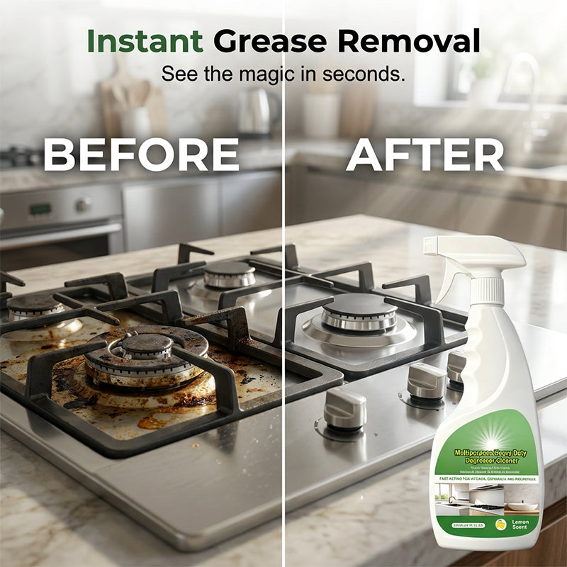 VEYUNA Heavy-Duty Degreaser Spray - Fresh Kitchen Cleaner for Grease & Food Prep Surfaces