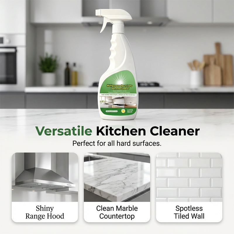 VEYUNA Heavy-Duty Degreaser Spray - Fresh Kitchen Cleaner for Grease & Food Prep Surfaces