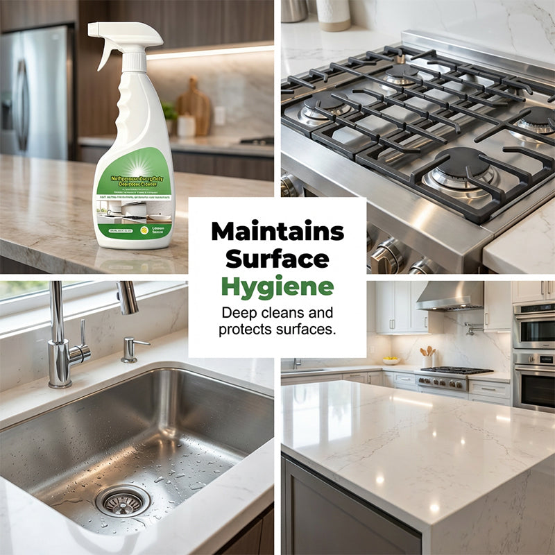 VEYUNA Heavy-Duty Degreaser Spray - Fresh Kitchen Cleaner for Grease & Food Prep Surfaces