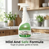 VEYUNA Heavy-Duty Degreaser Spray - Fresh Kitchen Cleaner for Grease & Food Prep Surfaces