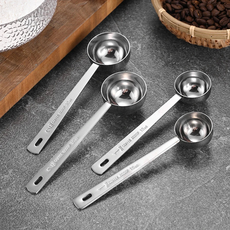 VEYUNA Measuring Scoop - Long Handle Stainless Steel for Food & Coffee Beans
