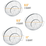 VEYUNA Colander Set, 3-Piece Stainless Steel Mesh Strainers for Food Prep
