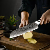 VEYUNA Damascus Knife Set – 4-Piece High-Carbon Steel Food Prep Knives