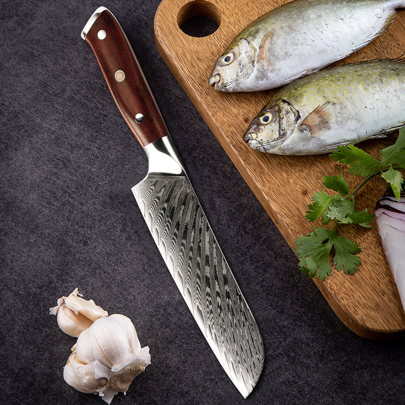 VEYUNA Damascus Knife Set – 4-Piece High-Carbon Steel Food Prep Knives