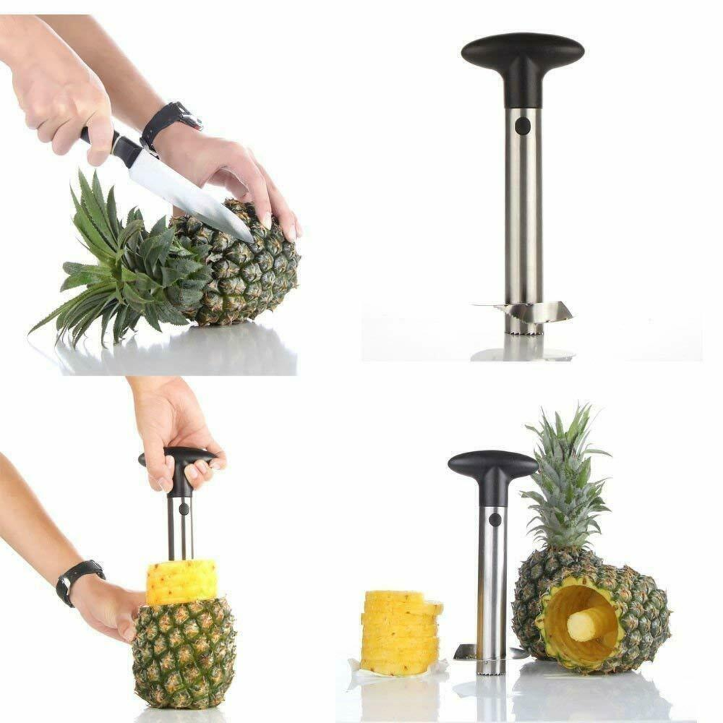 VEYUNA Pineapple Corer & Slicer – Stainless Steel Cutter for Fresh Treat Prep