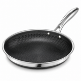 VEYUNA 25 cm Hybrid Frying Pan – Nonstick Stainless Steel Skillet for Searing & Frying