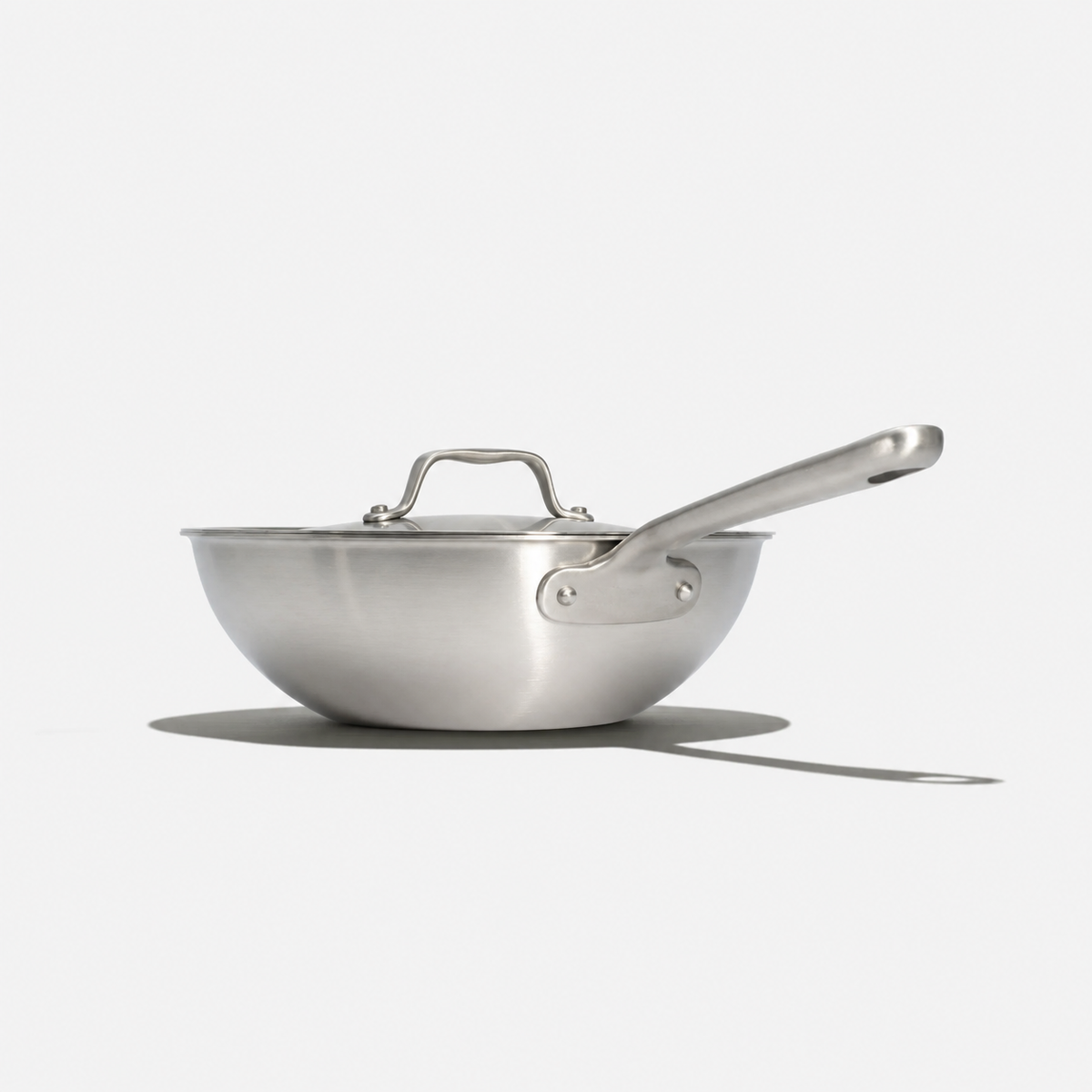 VEYUNA Stainless Steel Wok – 24cm Induction-Ready Cooking Pan