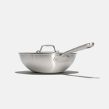 VEYUNA Stainless Steel Wok – 24cm Induction-Ready Cooking Pan