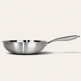VEYUNA Titanium Hammered Wok Pan 24cm - Deep Food Prep Cookware