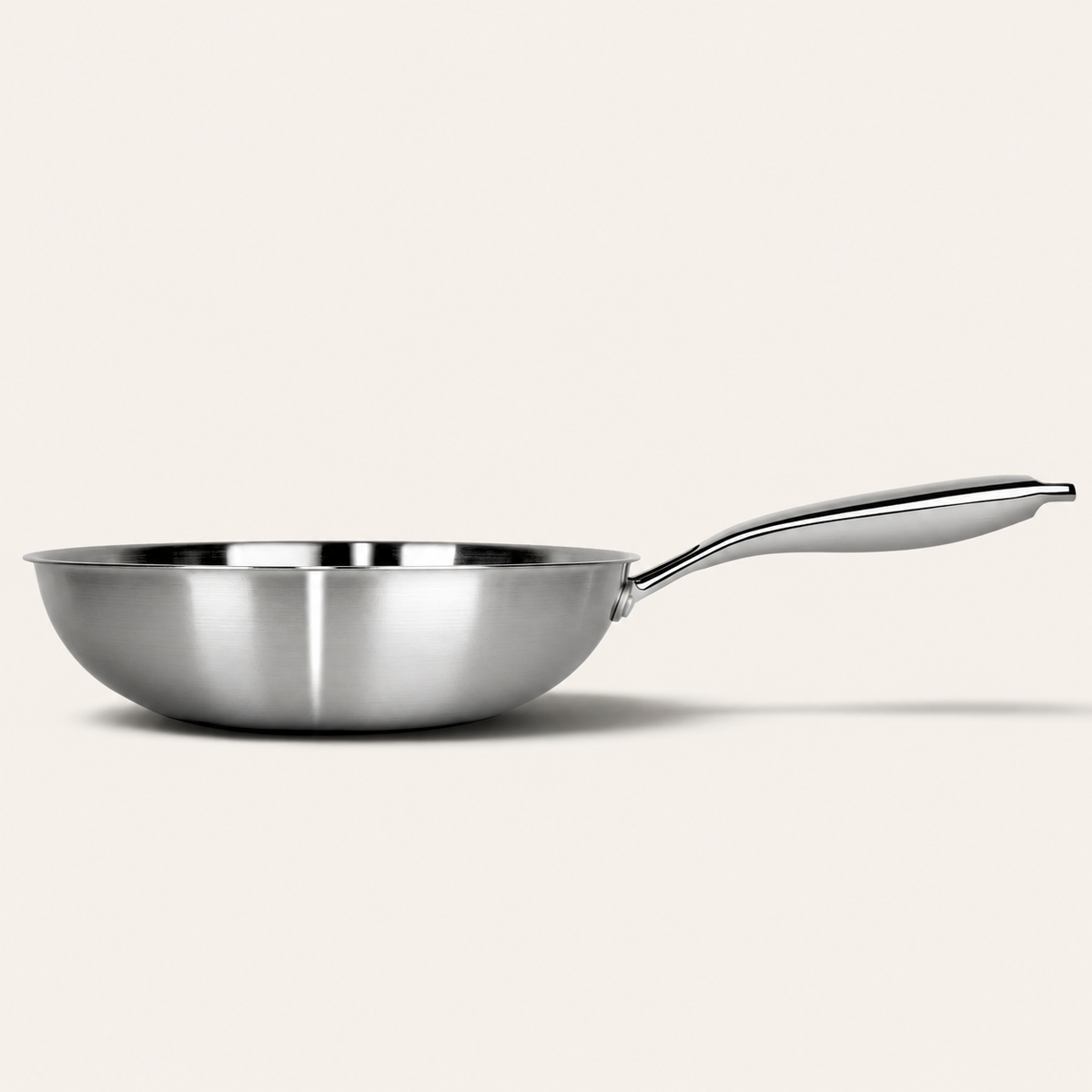 VEYUNA Titanium Hammered Wok Pan 24cm - Deep Food Prep Cookware