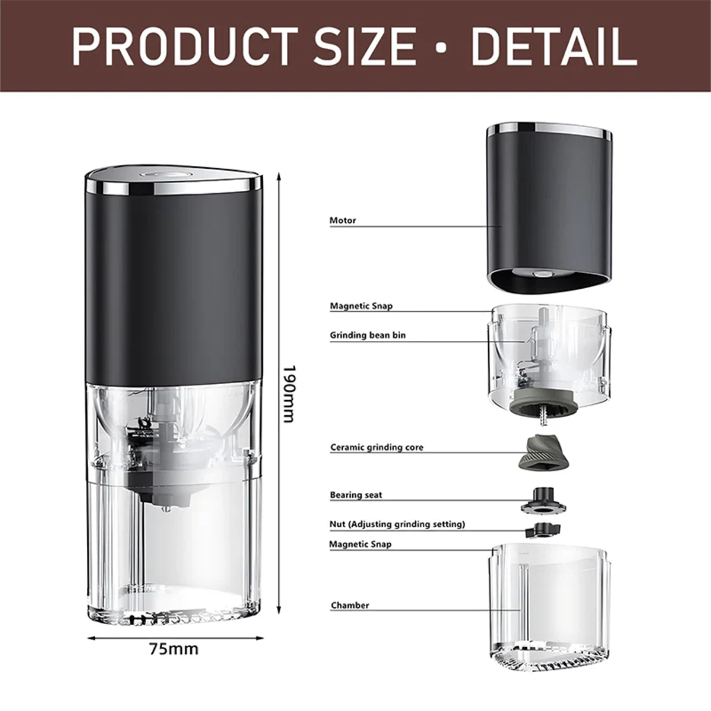 VEYUNA Electric Grinder – USB Rechargeable for Fresh Food and Treat Prep